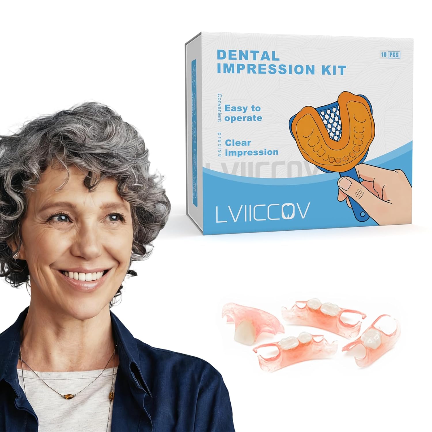 Custom Partial Dentures Removable Portable Dental Flipper Tooth for Women & Men Miss Teeth