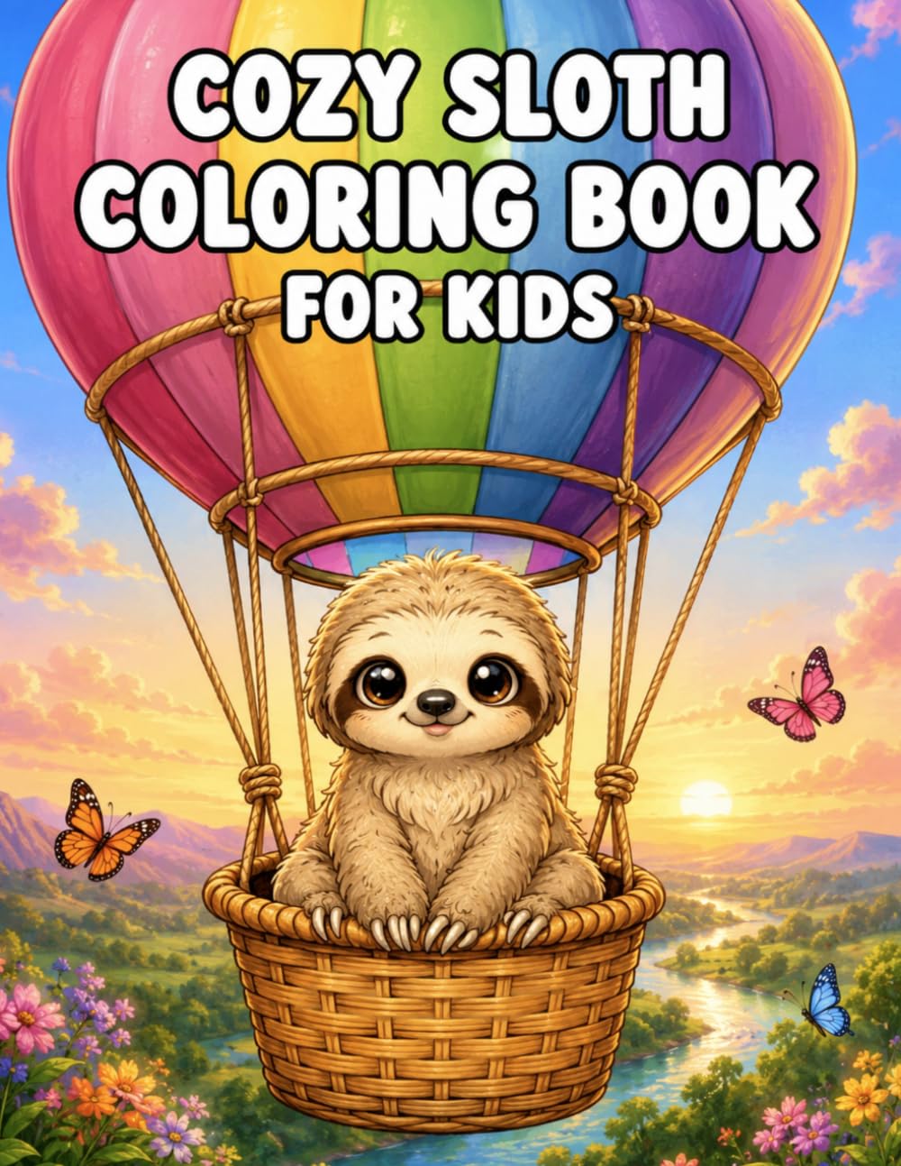 Cozy Sloth Coloring Book for Kids: Adorable Sloth Adventures, Fun Activities, Relaxing Scenes, and Cute Animal Coloring Pages (Cozy Coloring Books for Kids)
