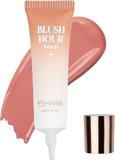 MARS Liquid Blush Hour | Dewy-Matte Finish | Highly Pigmented | Lightweight & Long-Lasting Formula | Effortless Application (12 ml) (01-DAWN)