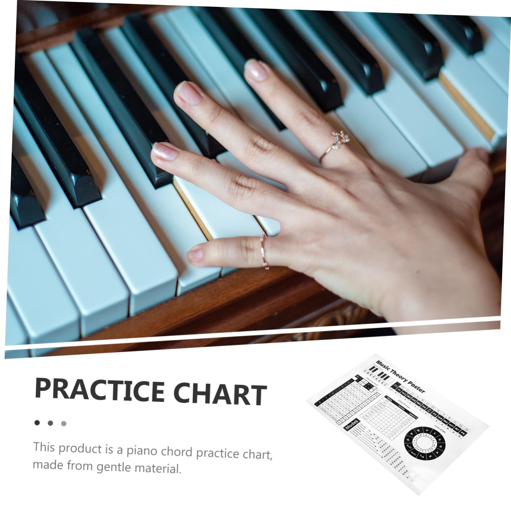 Ifundom Tableau Mural Affiches Accords Piano Pour Débutants Et Avancés - Référence Éducation Musicale