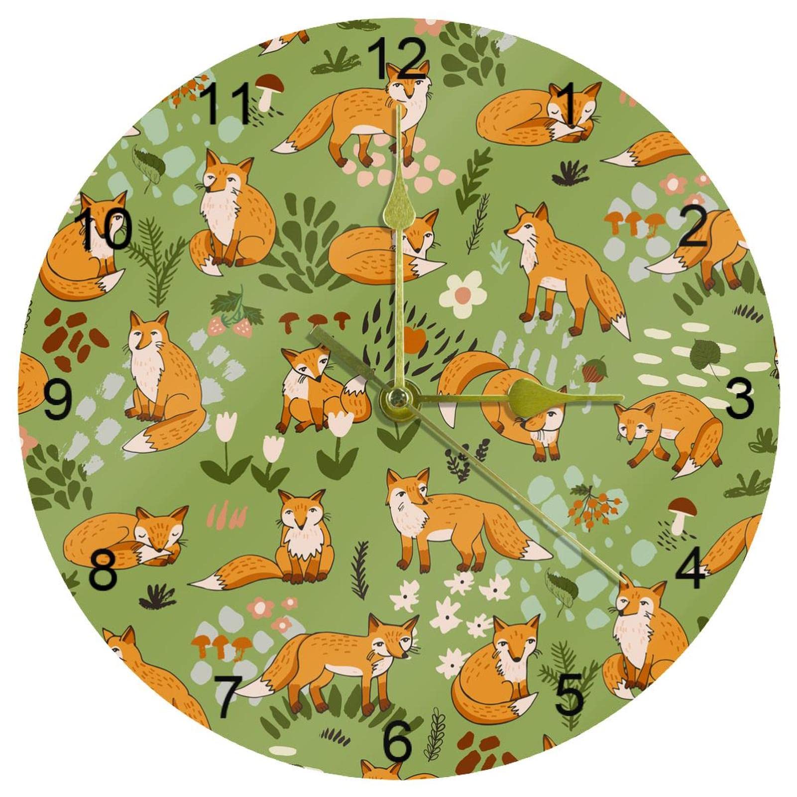 Horloge murale silencieuse à quartz pour chambre d'enfant sans bruit