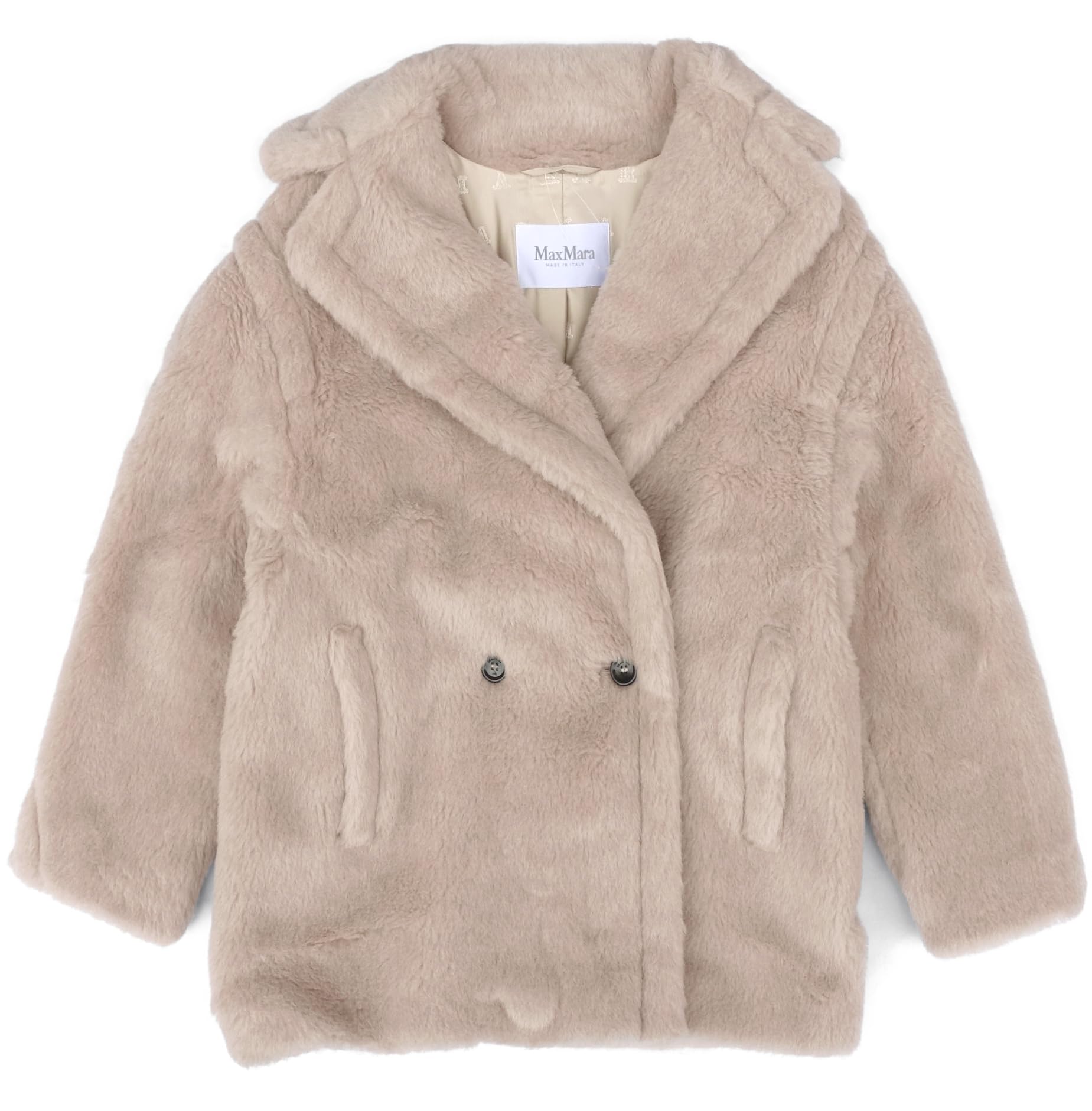MaxMara ベージュ ショートコート オルガ] テディベア ショート コート, beige | Max Mara