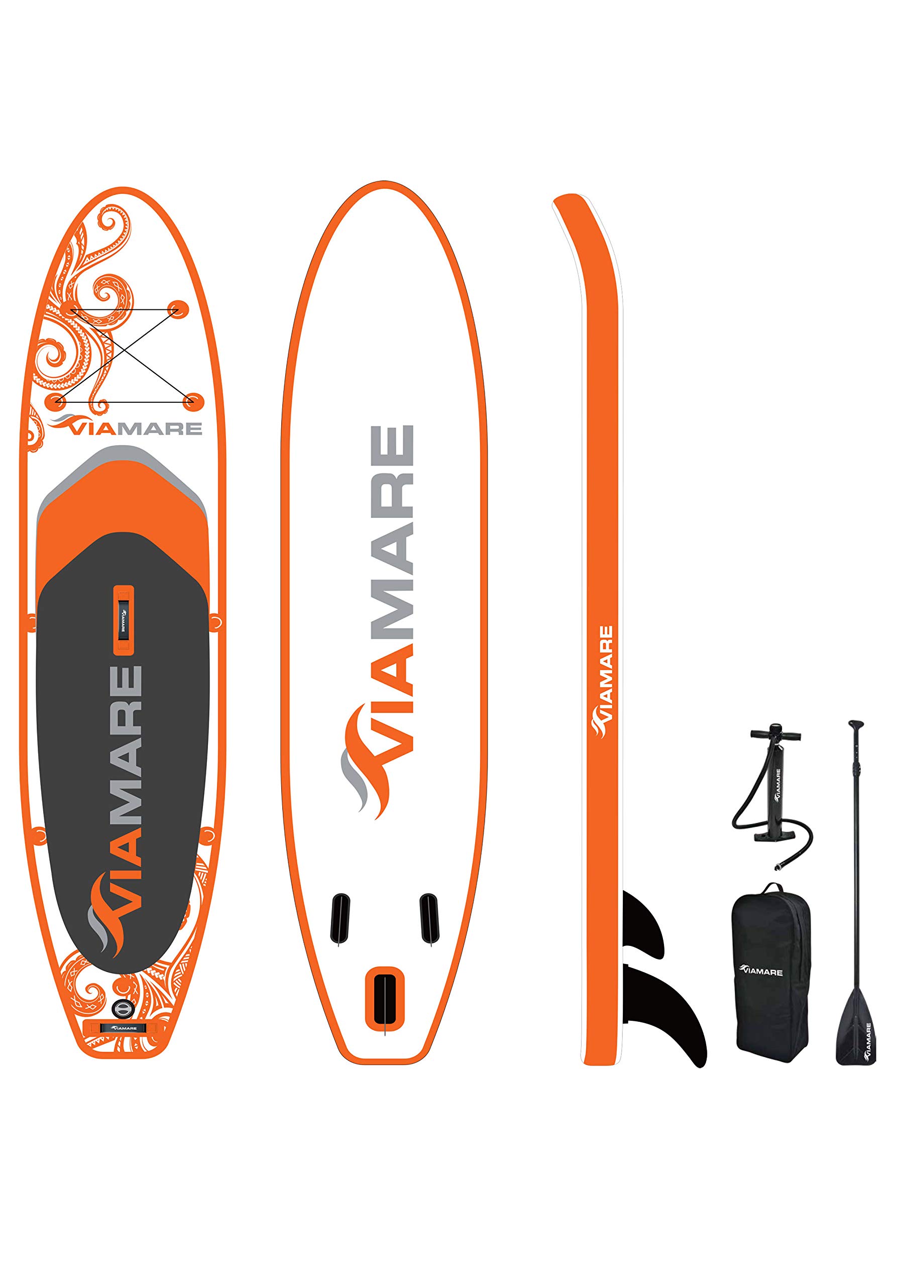 SUP Board Set 330 S Octopus pomarańczowy/biały