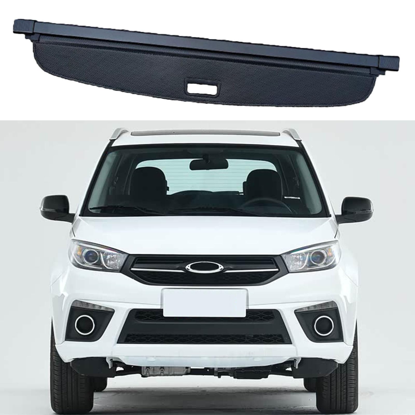 SXLGDW Car Retractable Rear Trunk Parcel Shelf,Compatible with Chery Tiggo 3(Need to punch) 2010-2020,Car parts