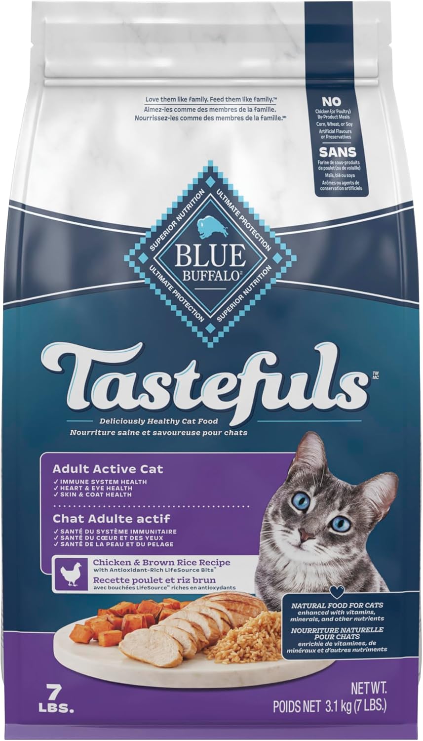 Blue Buffalo Tastefuls Natural Dry Cat Food, Chicken 7lb Blue Buffalo Tastefuls Natural Dry Cat Food, Chicken 7lb