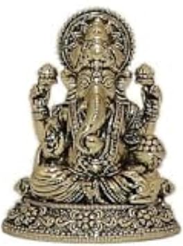 Brass Ganesha Idols Showpiece for Home Decor, Pooja Room, Study Table, Living Room & Office Decoration Item 10429