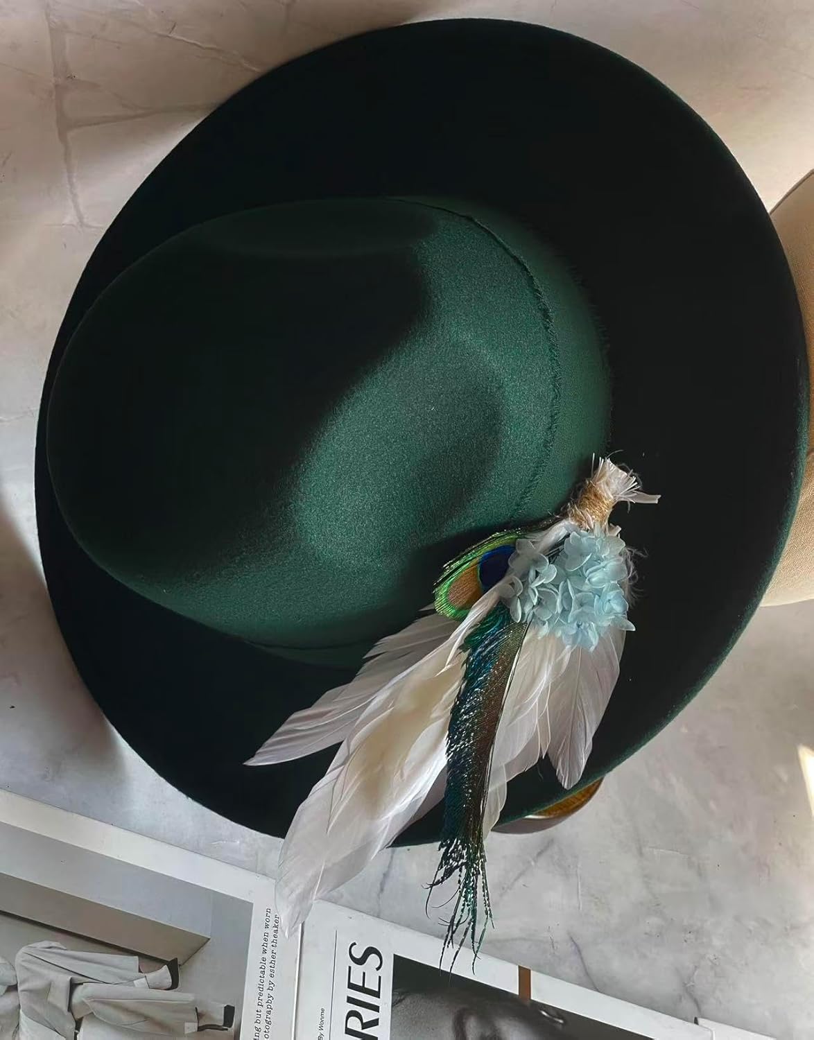 Wide Brim Women Fedora Hat- Panama Dress Hats for Party 2025 - Image 9