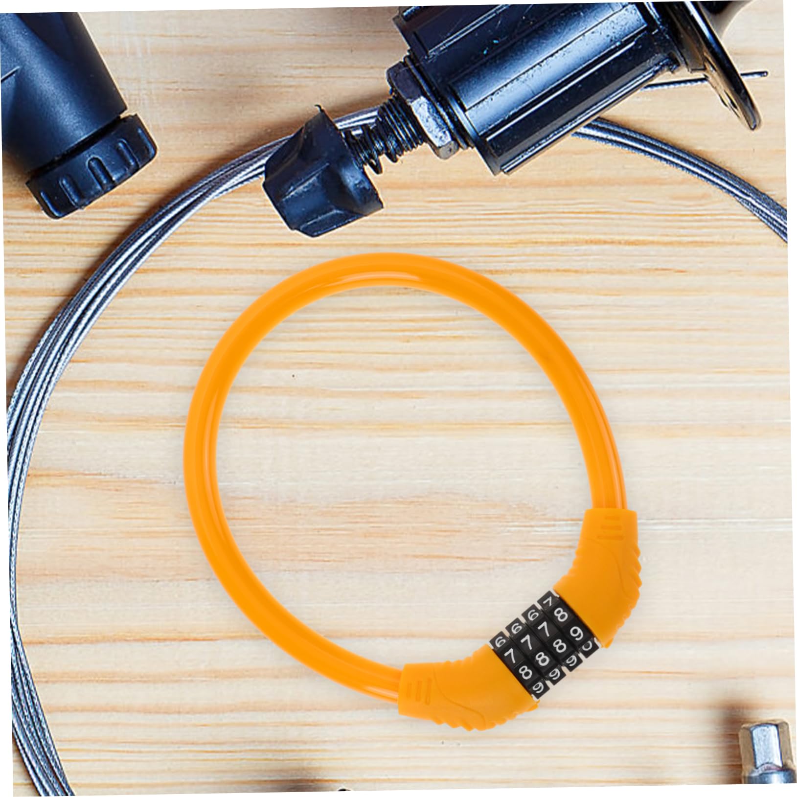 Anneome 4 Pack Bike Locks Password Bike Lock Heavy Duty Theft Proof Keyless Black Blue Green Orange