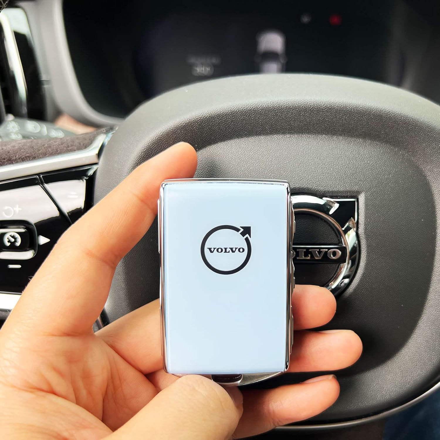 Car Key Fob Cover Compatible with Volvo XC90, XC60, XC40, S60, S90, V60, V90, Polestar 1, Polestar 2, Car Key Fob Case Refit Cover - Image 4