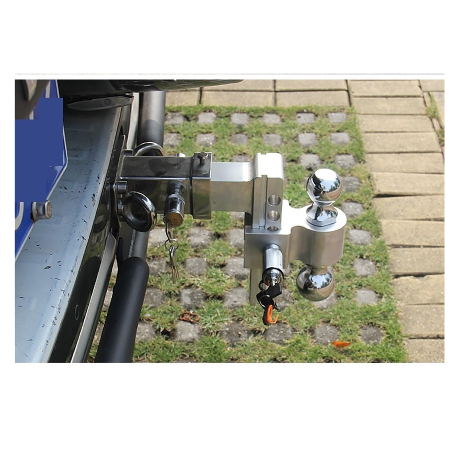 Enganche De Remolque Ajustable Doble Bola con Subida/Bajada 6 Pulgadas