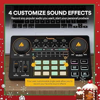 Amazon.com: MAONO MaonoCaster Lite AU-AM200-S1 All-in-One Podcast