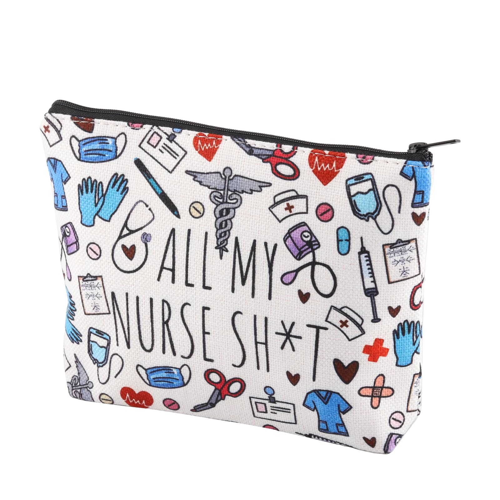 Nurse Makeup Bag Nurse Accessories ER Nurse Gift Nurse Survival Kit ICU Nurse Gift ER Nurse Gift Nurse Appreciation Makeup Bag Nurse Graduation Gift Nurse Team Gift (All My Nurse