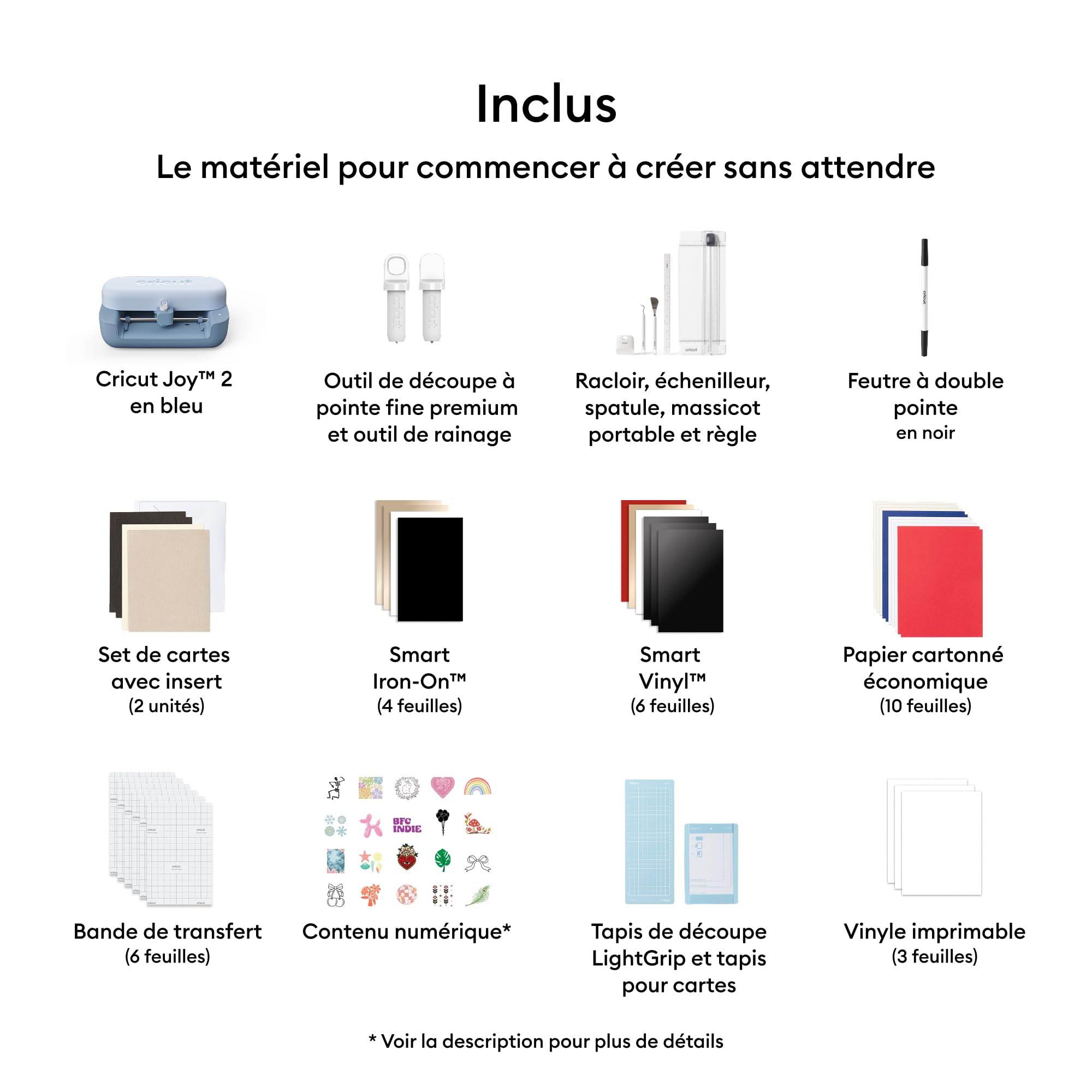 Cricut Joy™ 2 Essential Bundle + Contenu numérique. Machine de découpe intelligente compacte – idéale pour cartes personnalisées, autocollants simples et étiquettes
