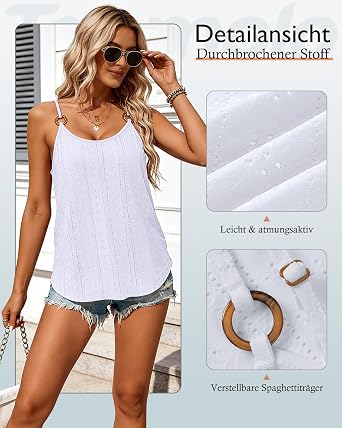 Tanmolo Tank Top Damen Träger-Top Ärmellos Tops Tanktops