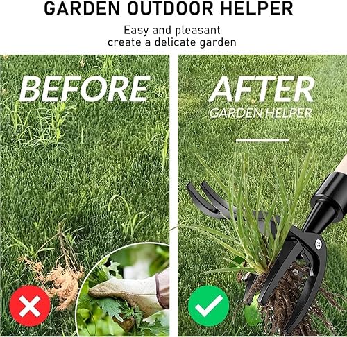 Miniatura 3 de Recogedor de malezas, herramienta de repuesto de metal para quitar malezas, herramienta de mano para jardín al aire libre, césped sin doblarse,