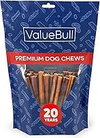 Vista 9 de ValueBull Bully Sticks para perros pequeños, extrafinos de 6 pulgadas, 50 unidades, golosinas naturales para perros, 100% carne de res, un solo