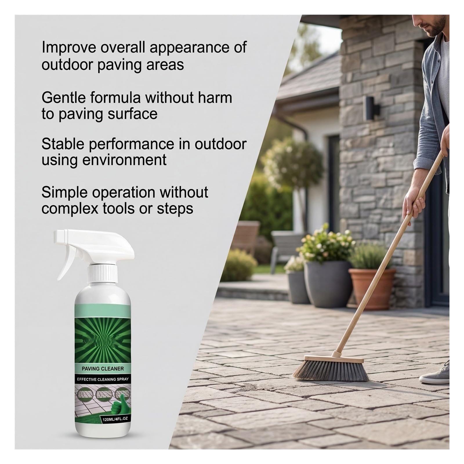 Detergente for superfici stradali da 120 ml | Altamente efficace nel rimuovere le macchie e lascia le superfici lucide e pulite(2pcs)