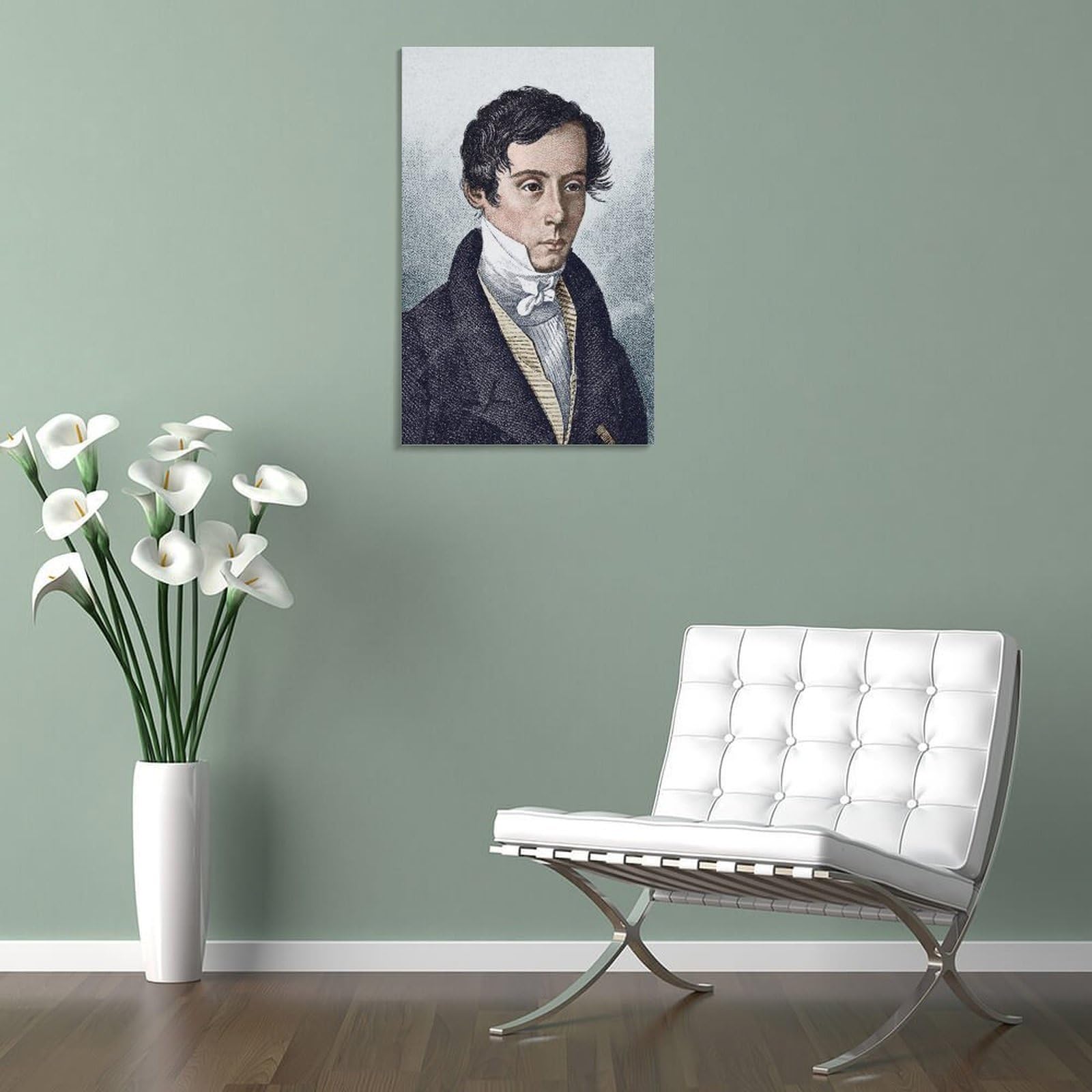 Augustin-Jean Fresnel-Poster, Gemälde, Leinwand, Wandkunst, Rollbild, Druck, Wohnzimmer, 50 x 75 cm