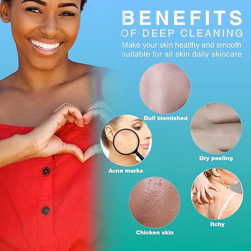 Vista 68 de Juego de ducha de 3 piezas de red exfoliante africana de estilo brillante, esponjas de baño largas para una piel suave y refrescada, el brillo