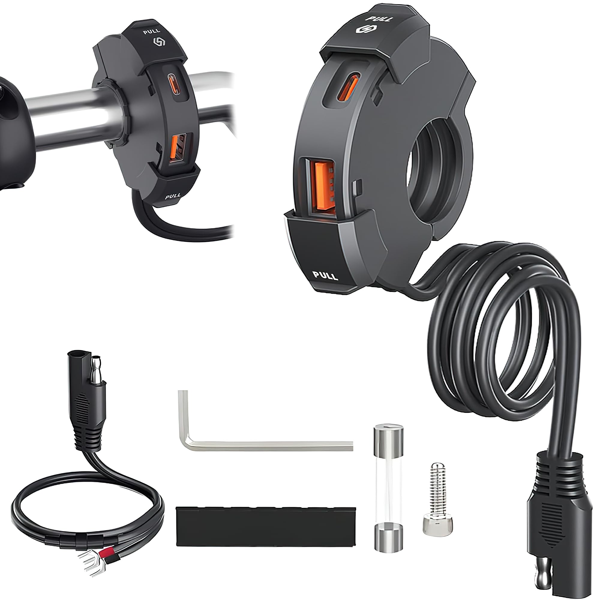 KIDOCA Bike Mobile Charger Fast Charging 12V-24V, Dual Type C 30W and 18W USB 3.0, Bike USB Charger Waterproof Phone Socket for Motorcycle, Scooty (B0DGXFWRW3) Amazon Price History, Amazon Price Tracker