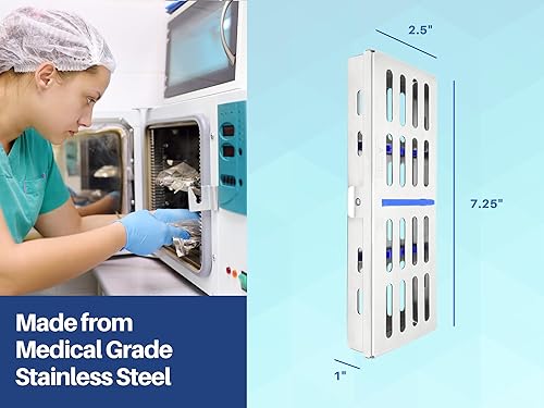 Miniatura 5 de ARTMAN - Caja de instrumentos para 5, 7, 10 y 20 instrumentos, organizador de instrumentos dentales (para 5 instrumentos)