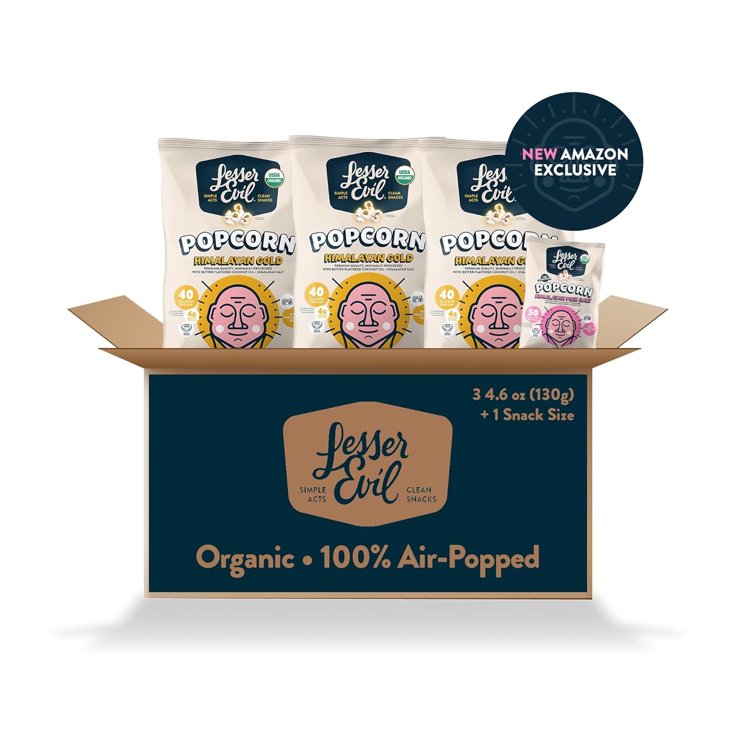 Amazon.com : LesserEvil Himalayan Gold & Himalayan Pink Salt Organic ...