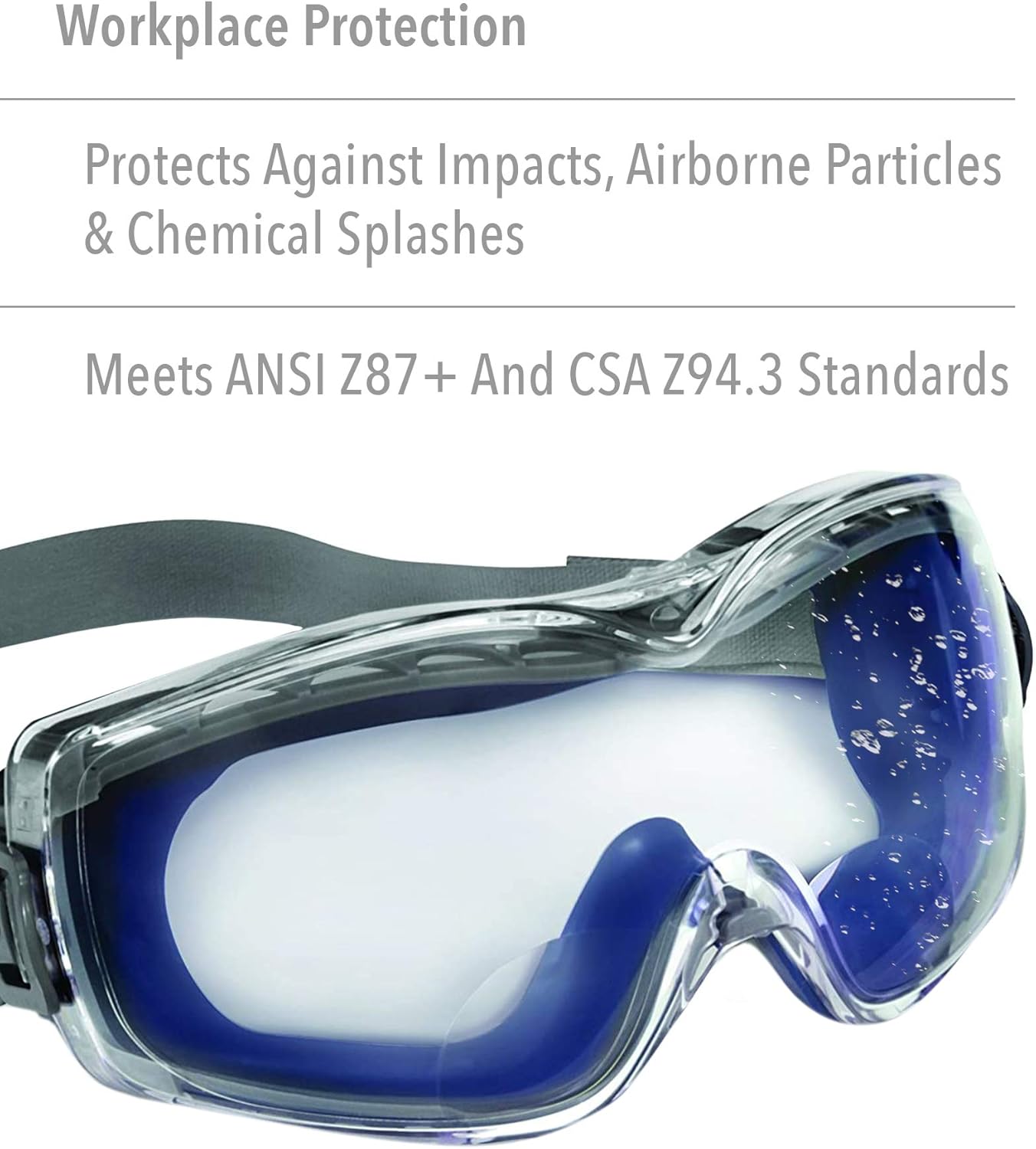 Uvex Stealth +2.0 Diopter Reading Magnifier Goggles with Uvextreme Anti-Fog Lens (S3992X)