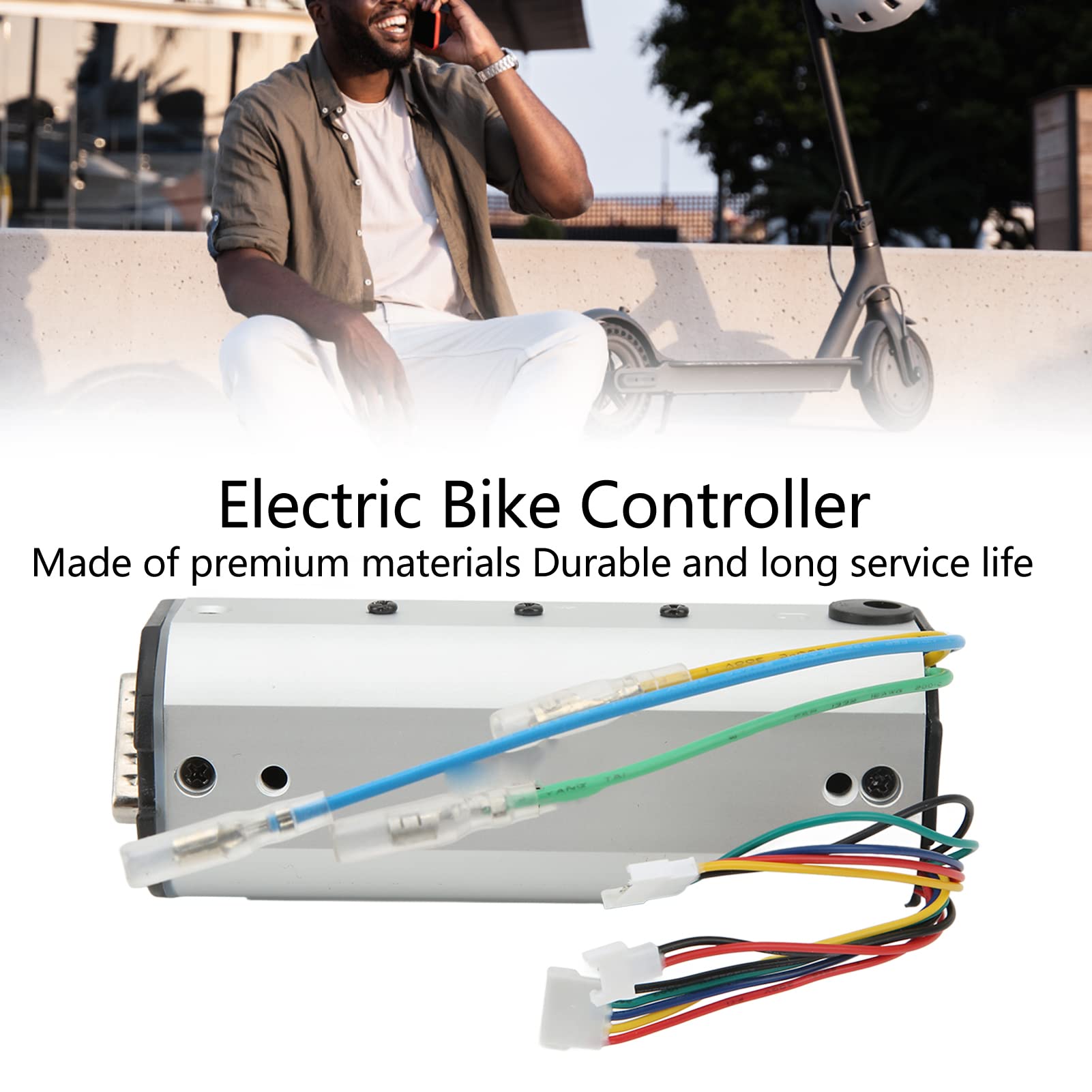 Alomejor ContrôLeur de Scooter éLectrique 36V 20A ContrôLeur de Vélo éLectrique à Dissipation Thermique en Alliage D'aluminium pour Scooter Modèle HX X7