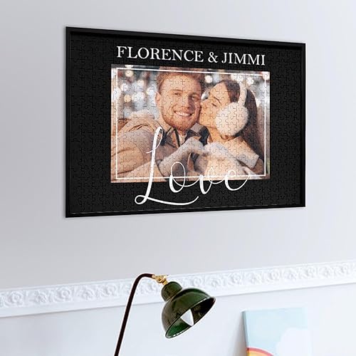 Miniatura 6 de Rompecabezas de madera personalizado de 3005001000 piezas, regalos para parejas, bodas, cumpleaños