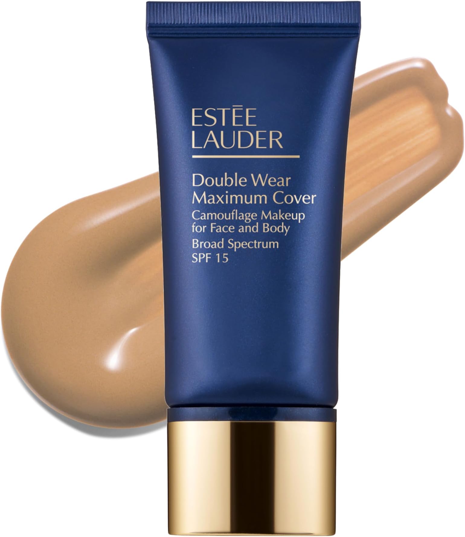 Double Wear 24-Hour Maximum Cover Camouflage Foundation for Face and Body SPF 15 | Full Coverage | Tattoo Cover Up Makeup Waterproof, 1.0 Fl Oz