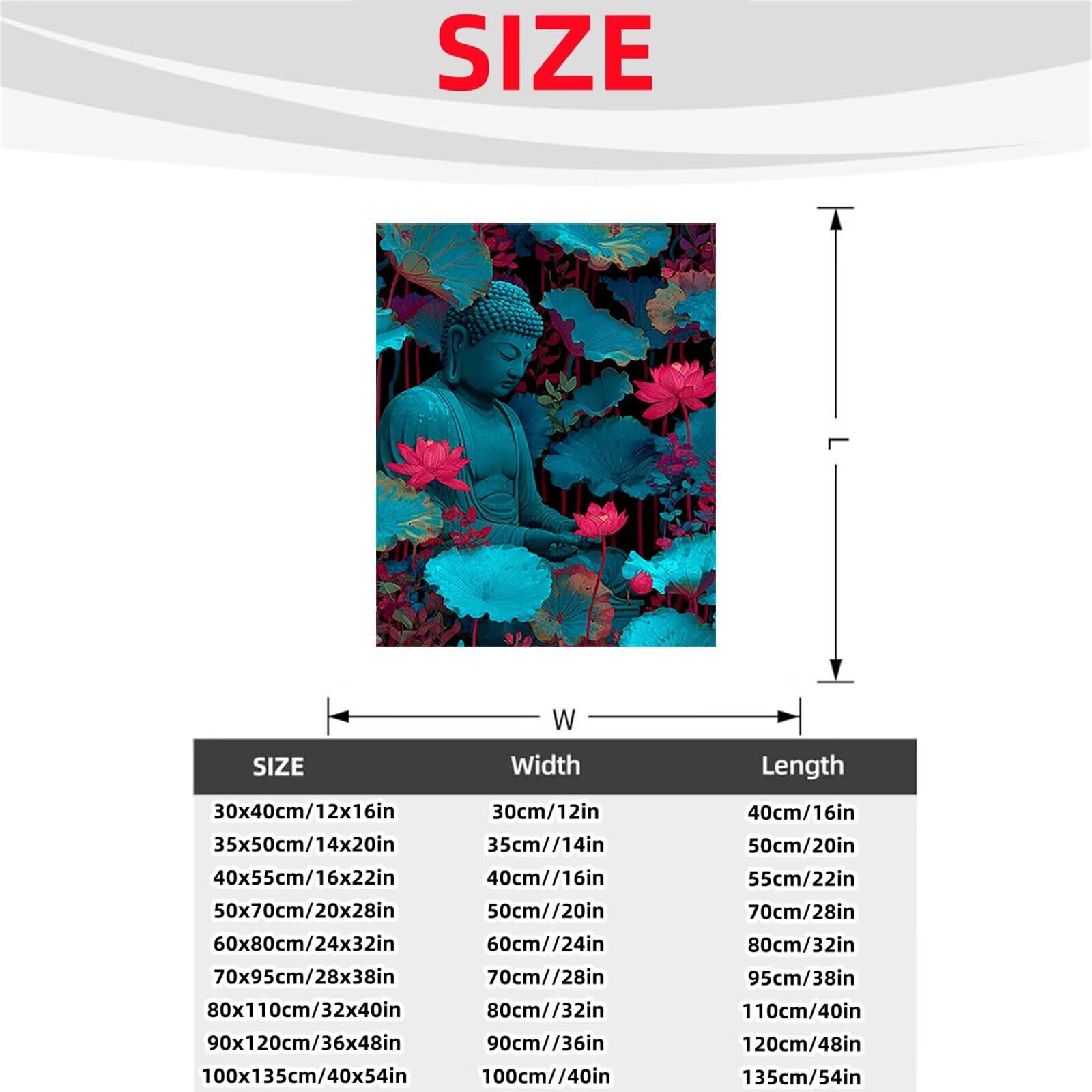 Malen Nach Zahlen Erwachsene Zen DIY Set Erwachsene mit Leinwand zum Bemalen Landschaft 95 x 70cm 36 Farben Acrylfarben Set und Pinsel, Malen Nach Zahlen Kinder für Deko Wohnzimmer Geschenke 2YH-5147