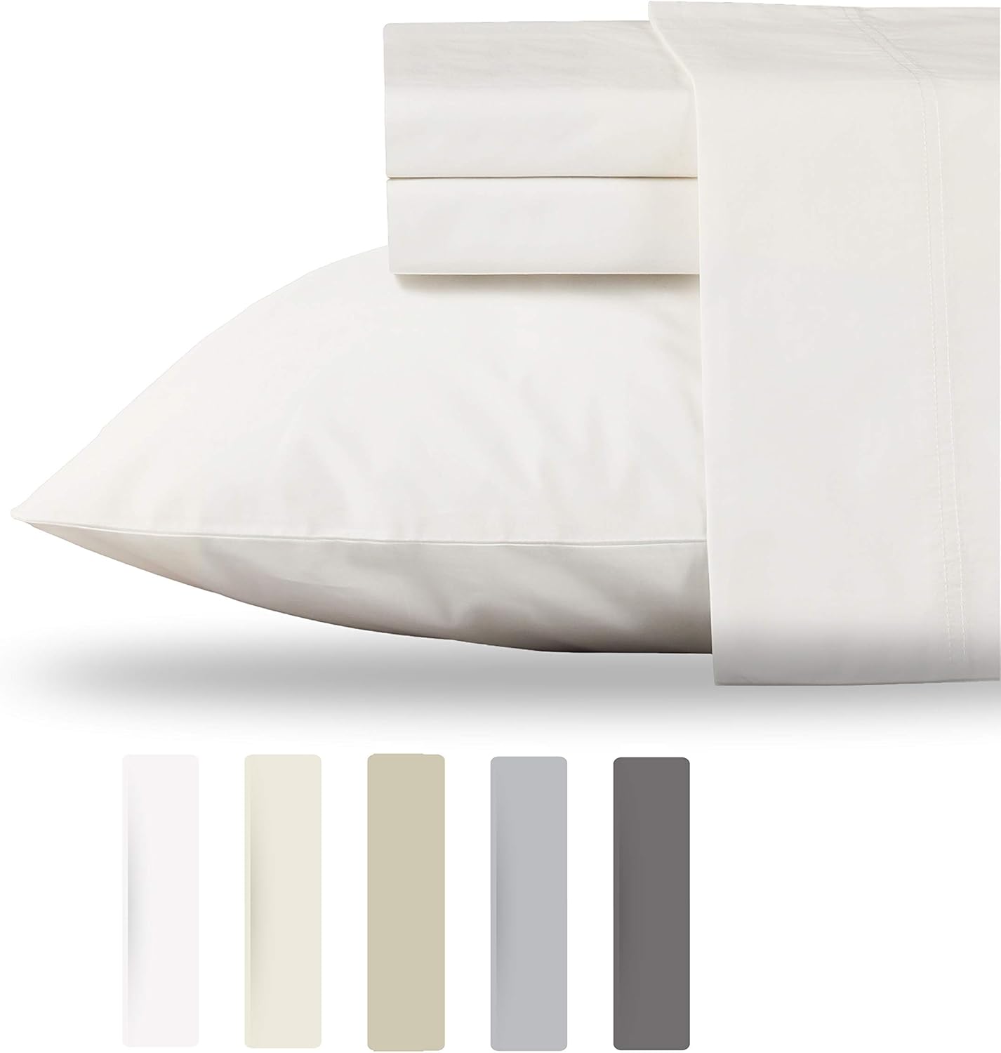 Organic Cotton CaliforniaKing Size Sheets Natural Ivory