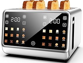 Smart Toaster 4 Slice Wide Slot– Dual Digital TouchScreen & Independent ...