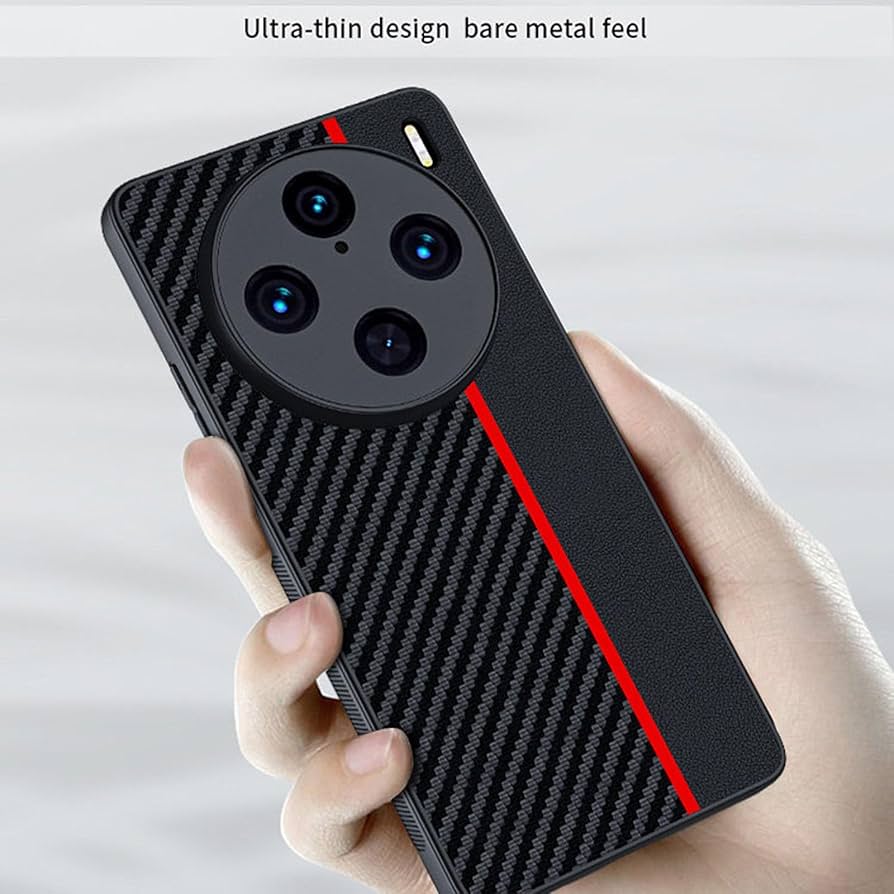 Amazon | Vivo X100 Ultra用レザーケース、カーボンファイバー