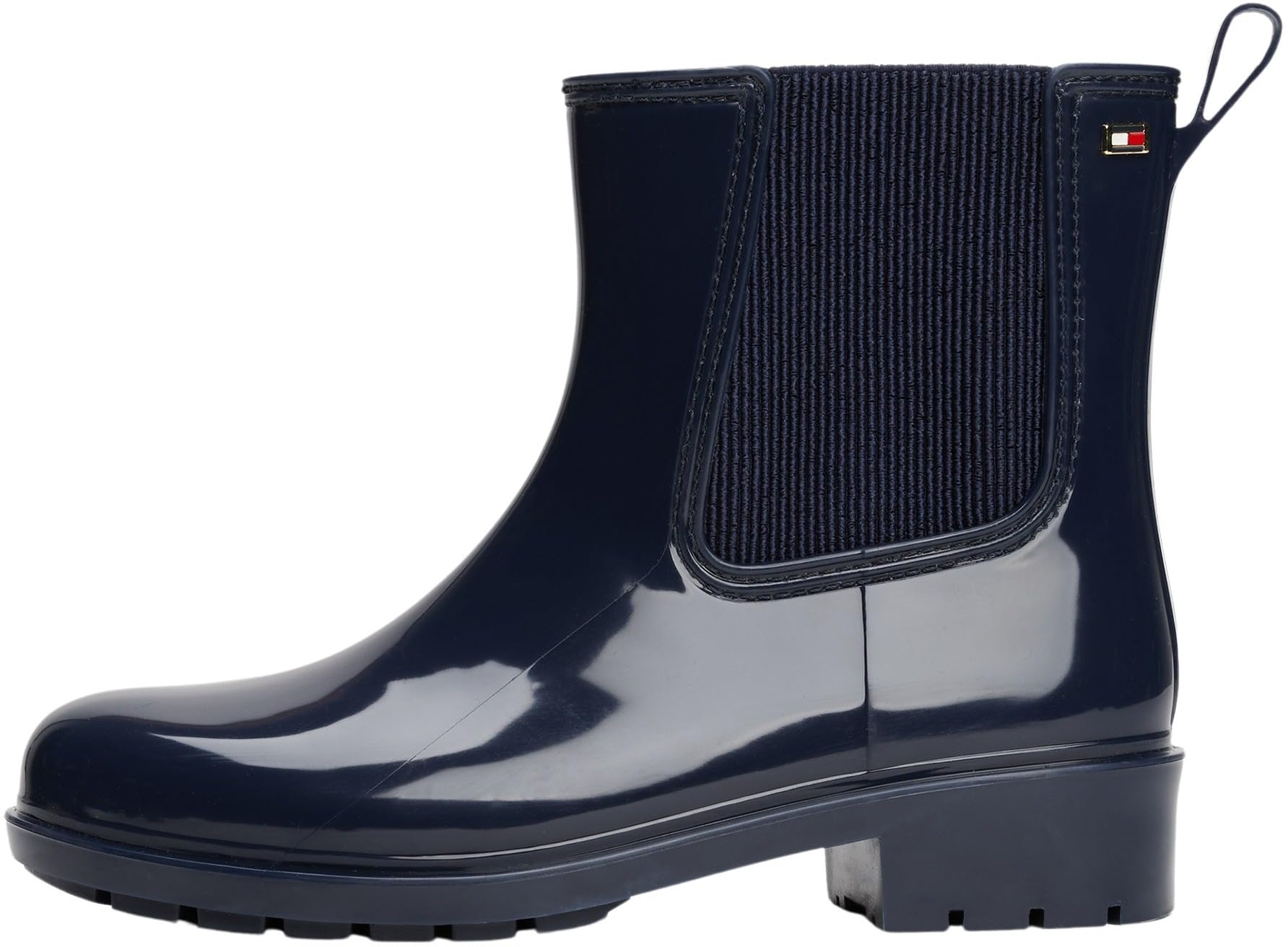 Tommy Hilfiger Women’s Hardware Glossy Rainboots, Blue (Space Blue), 6.5