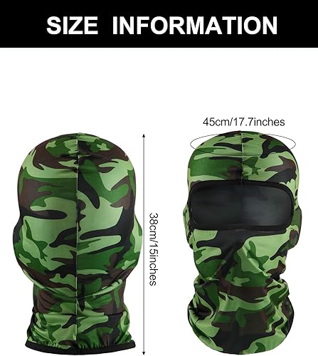 Miniatura 3 de SATINIOR Pasamontañas para el verano, 8 unidades, resistente al viento, protección UV, pasamontañas al aire libre (colores oscuros)