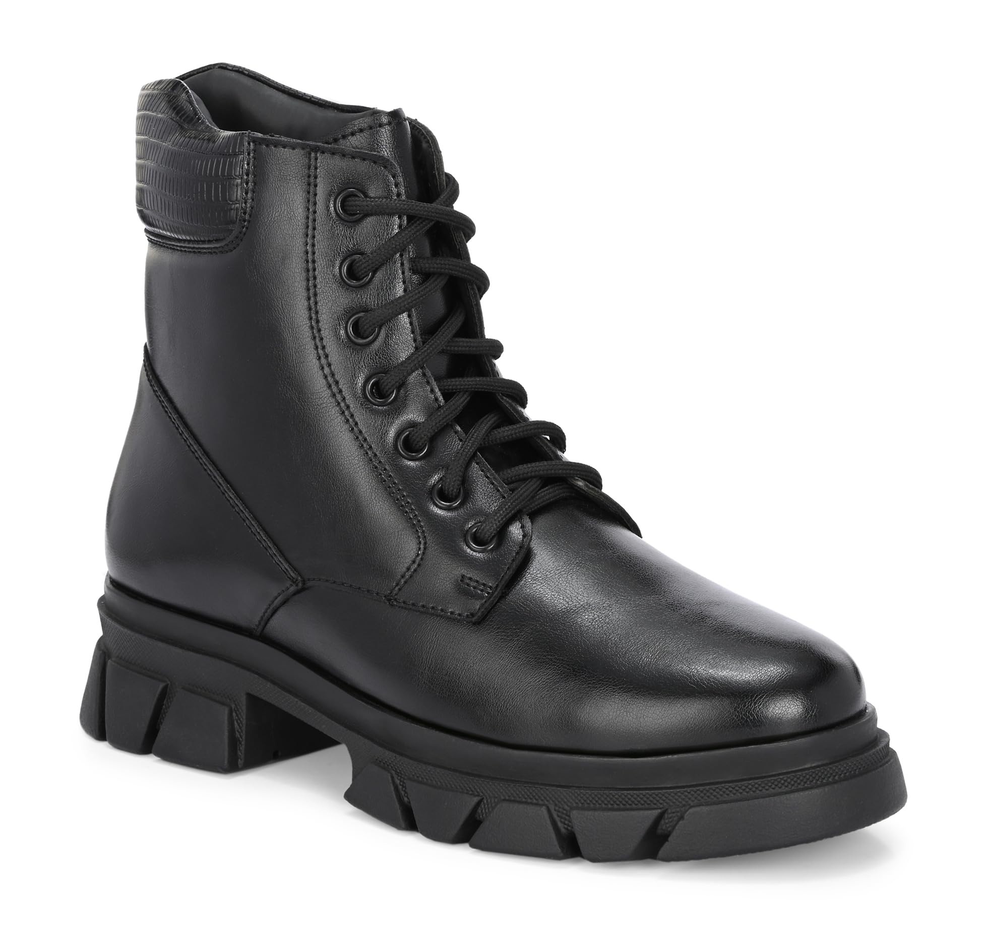 Women's Premium Ankle Length Casual Boots Block Heel Synthetic Leather-image-48