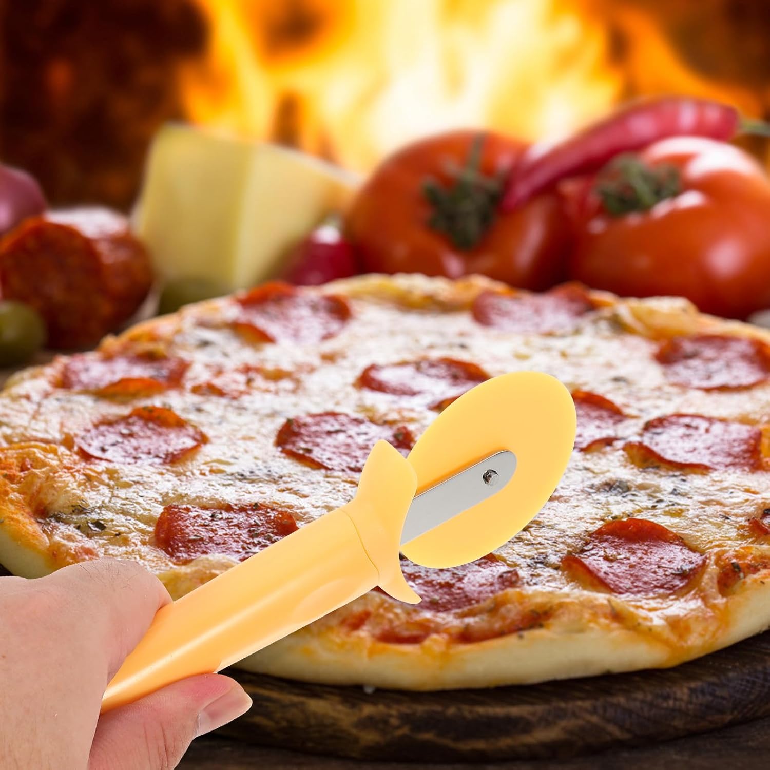VALICLUD 2pcs Pizza Cutter Wheel Abs Plastic Pizza Slicer Tool with Sharp Rotary Blade for Home Kitchen and Pizzeria Use