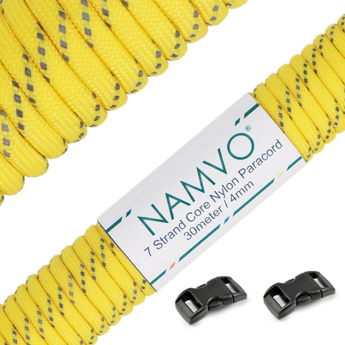 Namvo 550 Paracord Mil Spec Type III 7 Strand Parachute Cord Total Length 100ft/30 Meters Solid Color — view 51