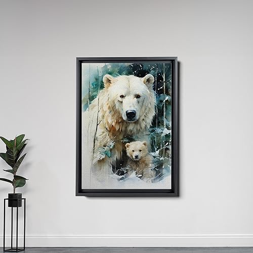 Miniatura 6 de Fox Mother Cub Print, In The Style Of Stencil,Based, Kids Wall Art, Kids Wall Art Display, Mom And Baby Animal Art Print, Decor Canvas, Art Print