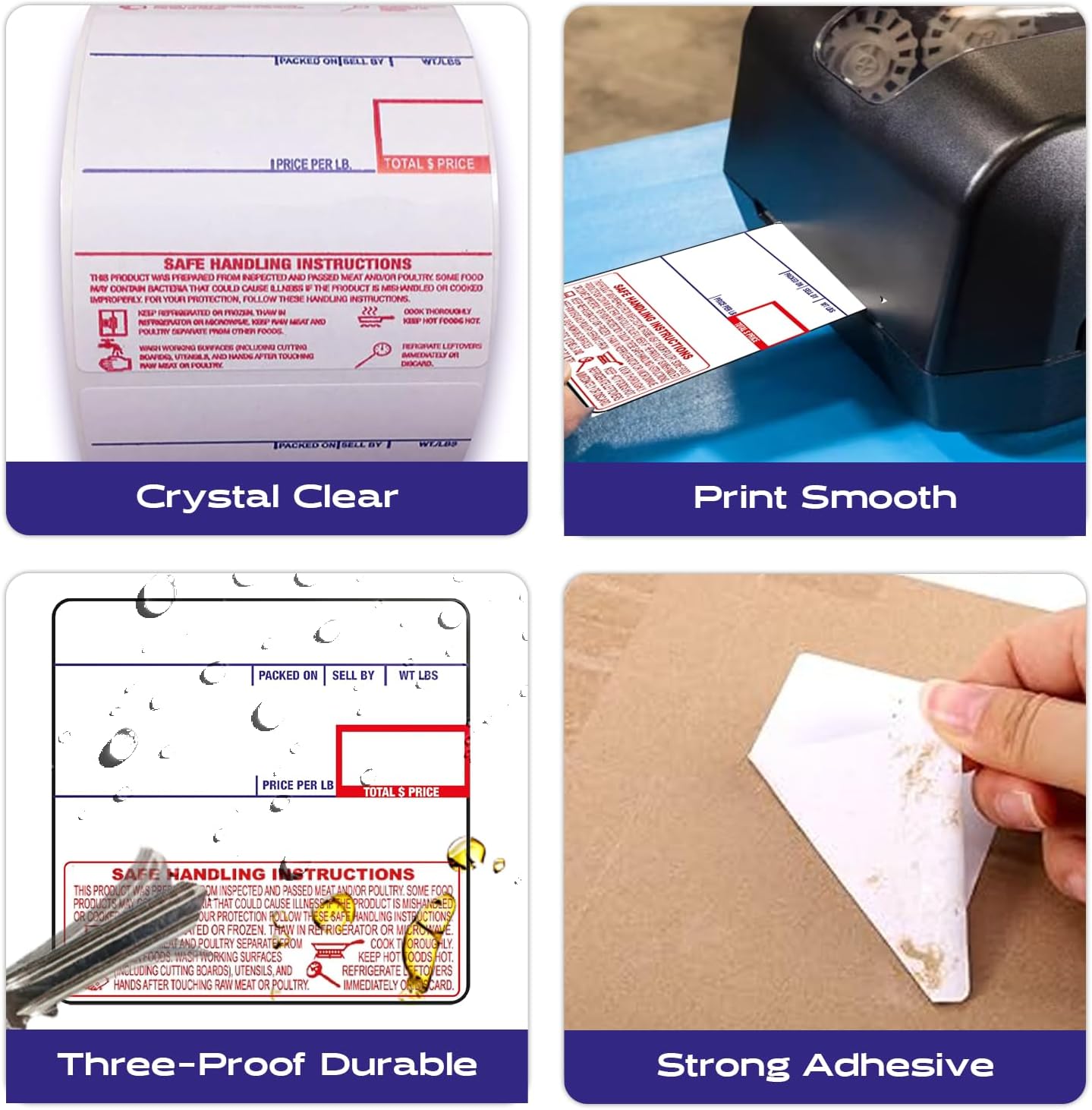 CĀS LST-8040 Printing Scale Label, 58 x 60 mm, UPC/Safe, 12 Rolls per Case, CĀS Scale Labels 8040, Guaranteed Quality, Try It!. - Image 2
