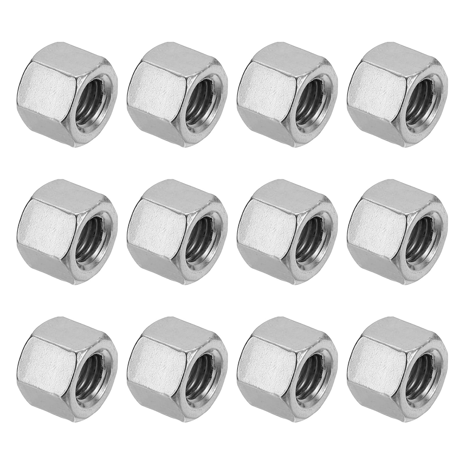 PATIKIL M12 x 1.75-Pitch 304 Stainless Steel Hex Coupling Nuts