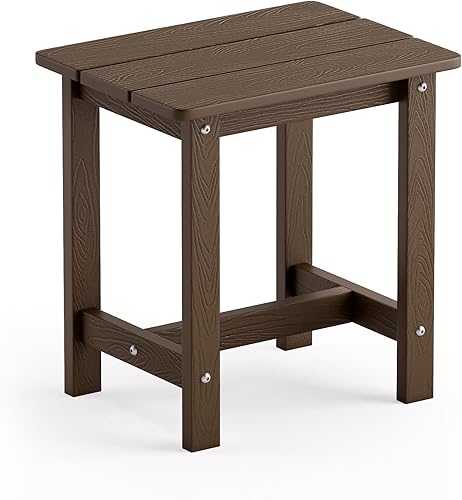 Miniatura 51 de LUE BONA HDPS - Mesa auxiliar para exteriores, pequeñas mesas auxiliares Adirondack para exteriores, mesa auxiliar exterior para patio, porche, Negro