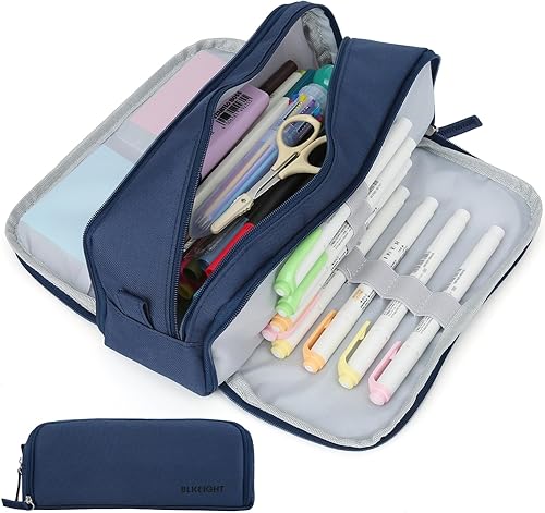 Miniatura 1 de GERMUN Estuche para lápices de gran capacidad, bolsa para lápices de oficina y universidad, bolsa multifuncional para cosméticos, bolsa organizadora