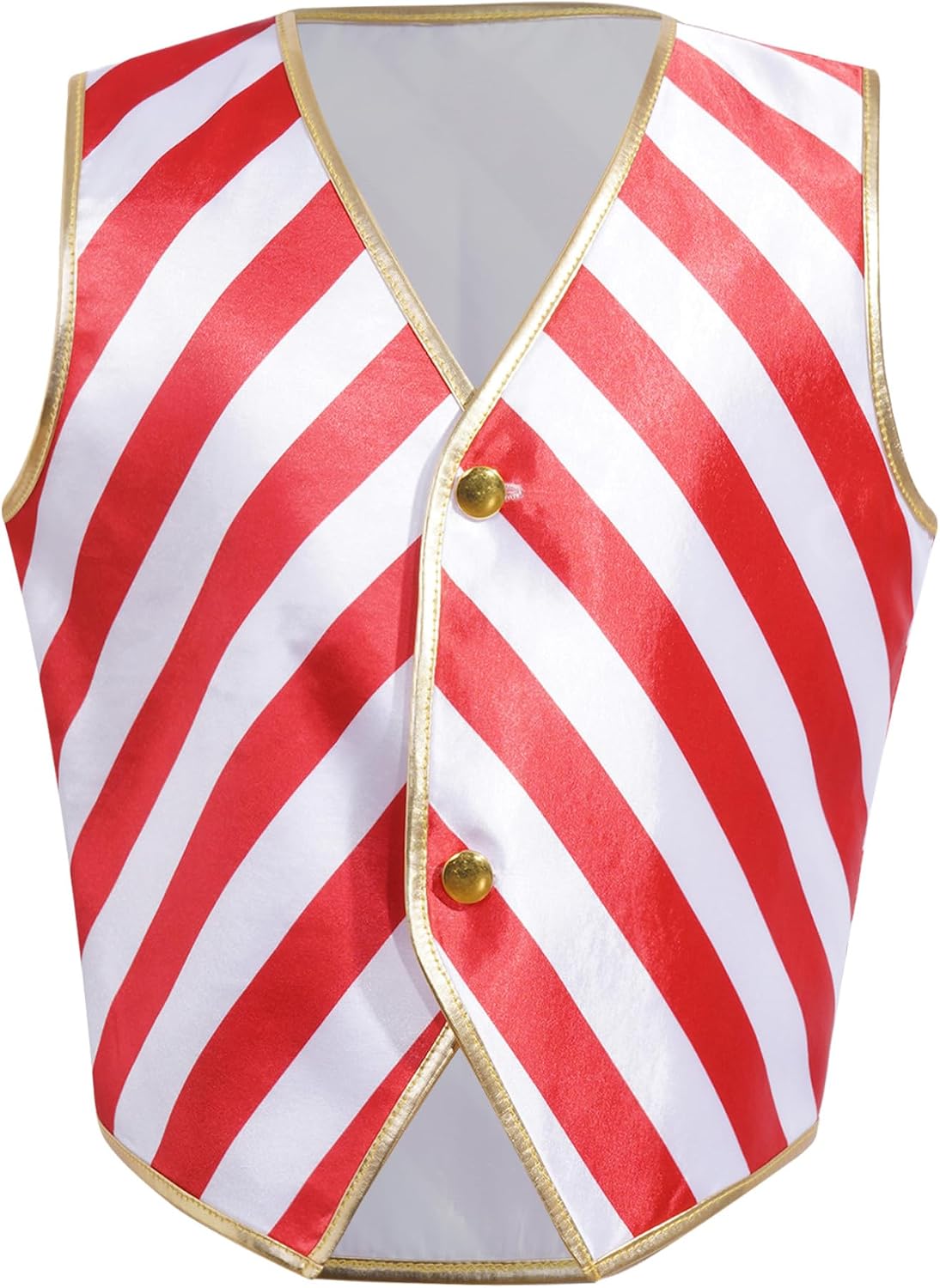 Kids Boys Christmas Candy Cane Striped Vest Hip-hop Jazz Dance Performance Waistcoat