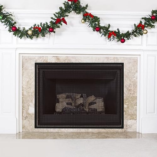 Puerta de malla segura para chimenea, cortina de malla para chimenea, barrera segura para chimenea, red de chimenea, cubierta de chimenea, puertas