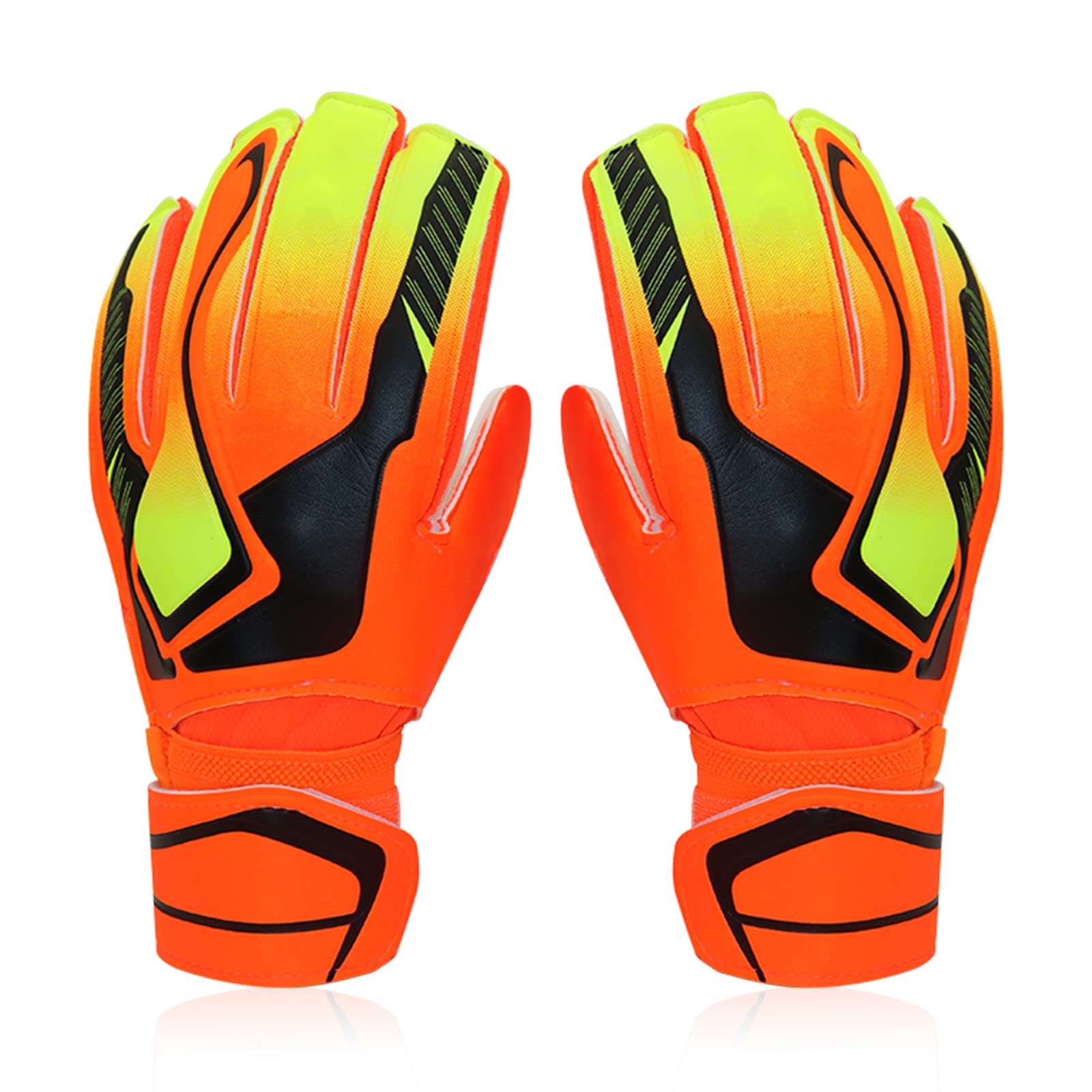 Football Goalkeeper Gloves Youth Adult Goalie Goalkeeper Gloves For Boys kids children adult Soccer goalkeeper kit With Finger Spines to Give Protection to Prevent Injuries Size 6/7/8/9/10
