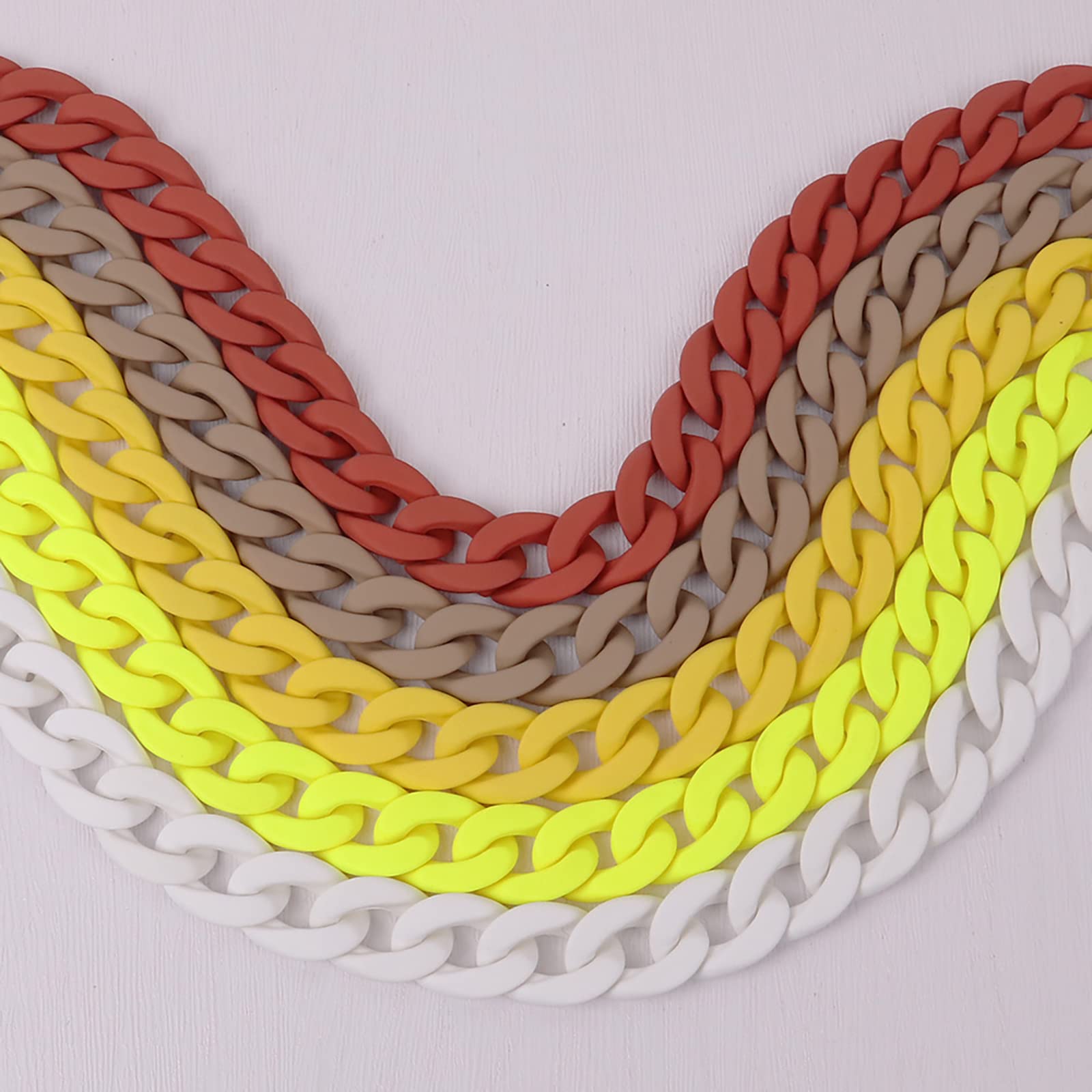 Colorate Collane Colorfy Resin Link Catena Candy Acrilic Choker con gradata ficcanaso da Cartone Leggero Punk per Donne di Gioielli Blu