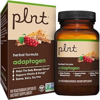 Adaptogen Herbal Formula a" Supports Stress Management, Energy, & Vitality (90 Vegetarian Capsules)