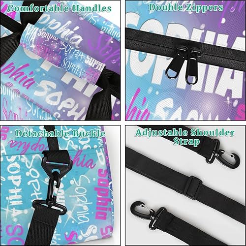 Miniatura 4 de Bolsa de gimnasio personalizada para niñas, bolsa de baile personalizada para adolescentes, bolsas de fin de semana para la noche, bolsa de lona